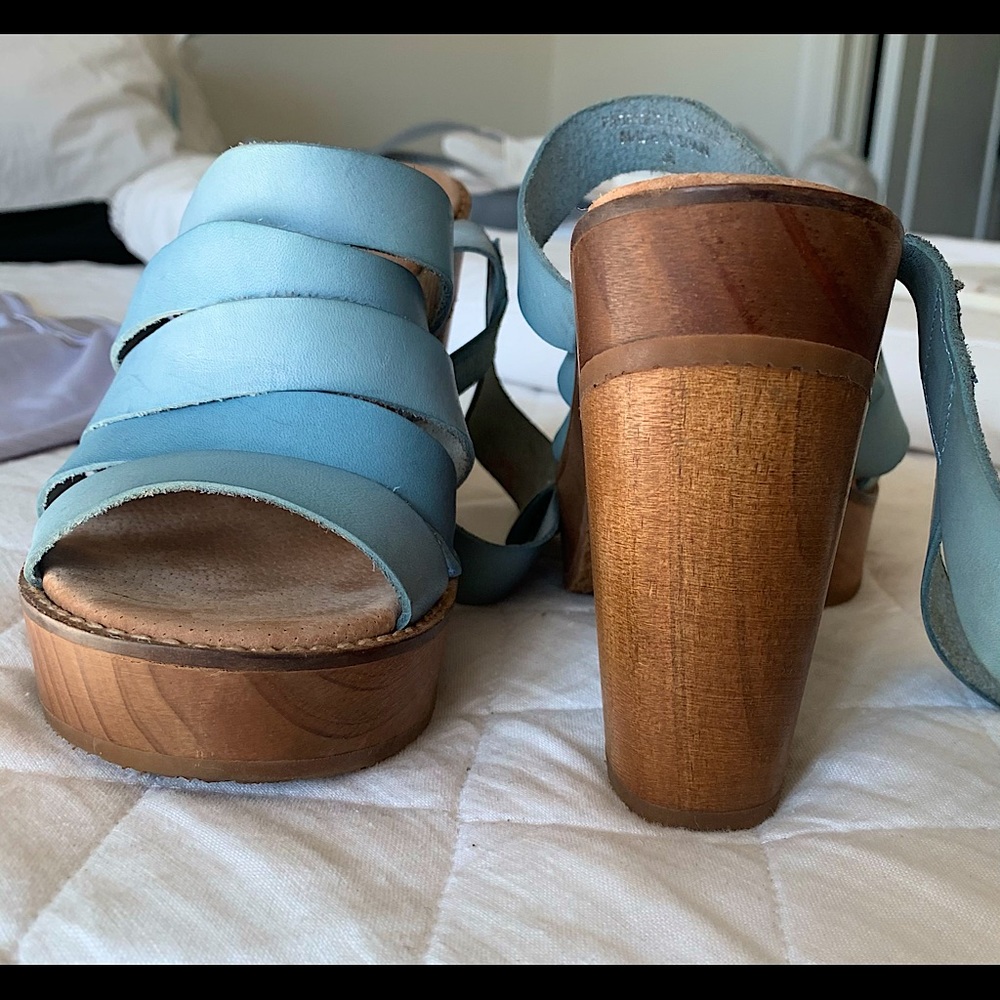 NWOT Free People -Baby Blue Wedges